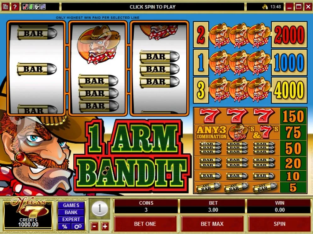 1 Arm Bandit Slot
